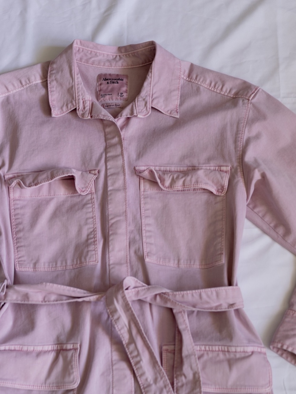 Abercrombie & Fitch Pale Pink Button-Up Shirt - Picture 2 of 4